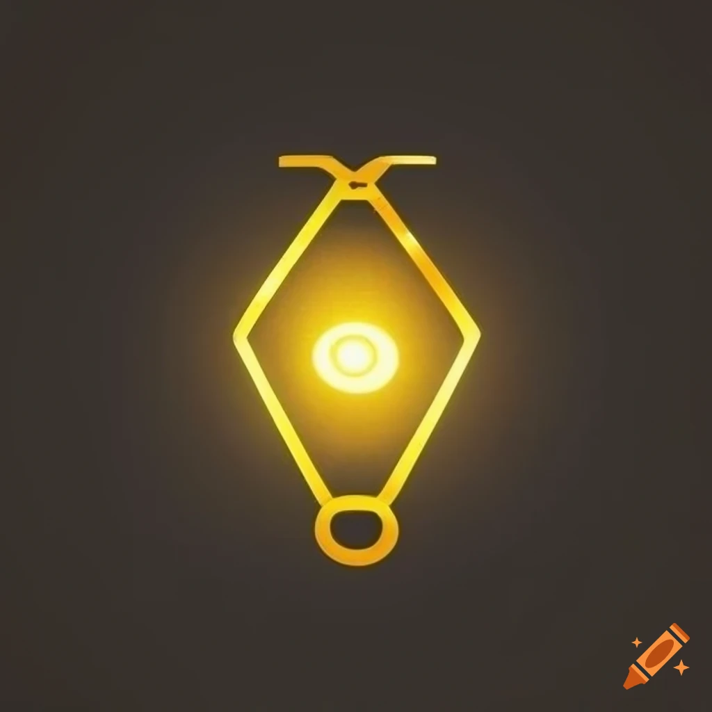 modern black and yellow lantern logo