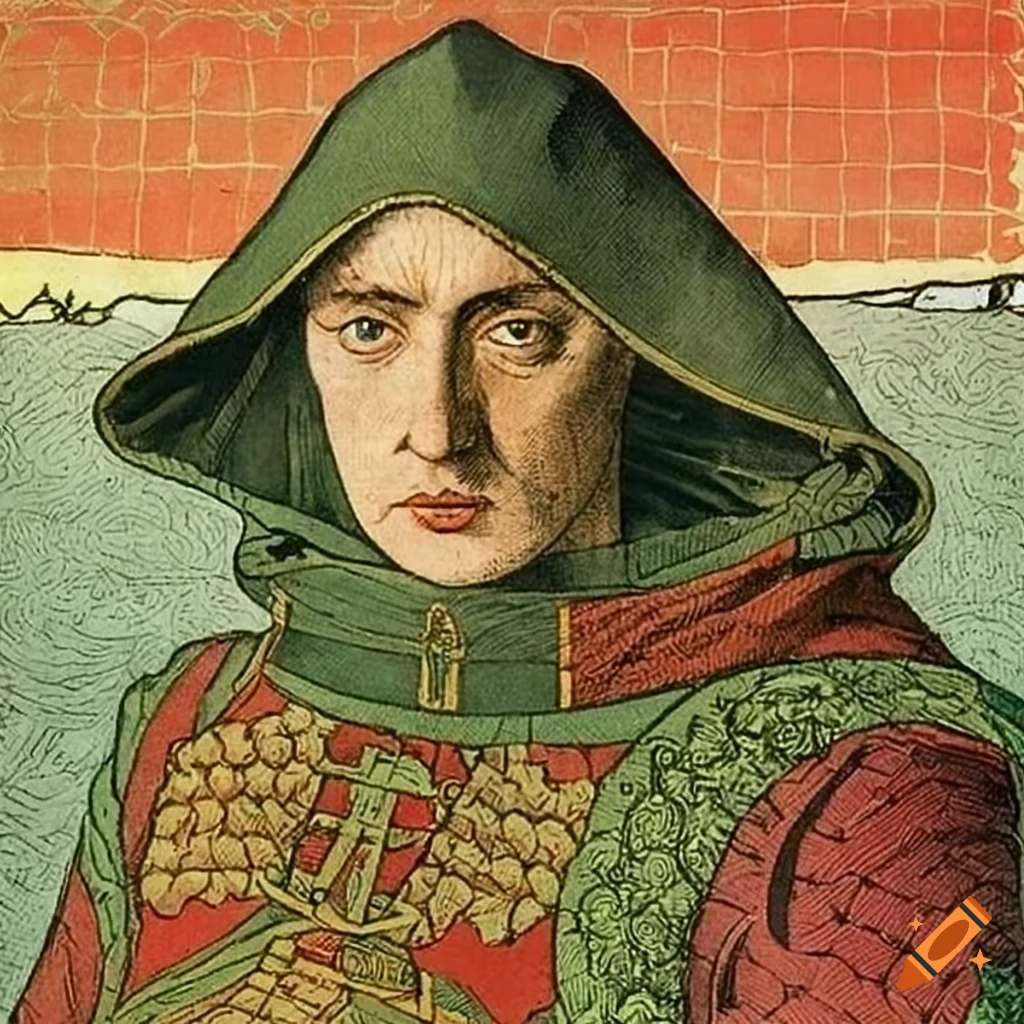 Illustration of cobra commander wearing a cloth hood on Craiyon
