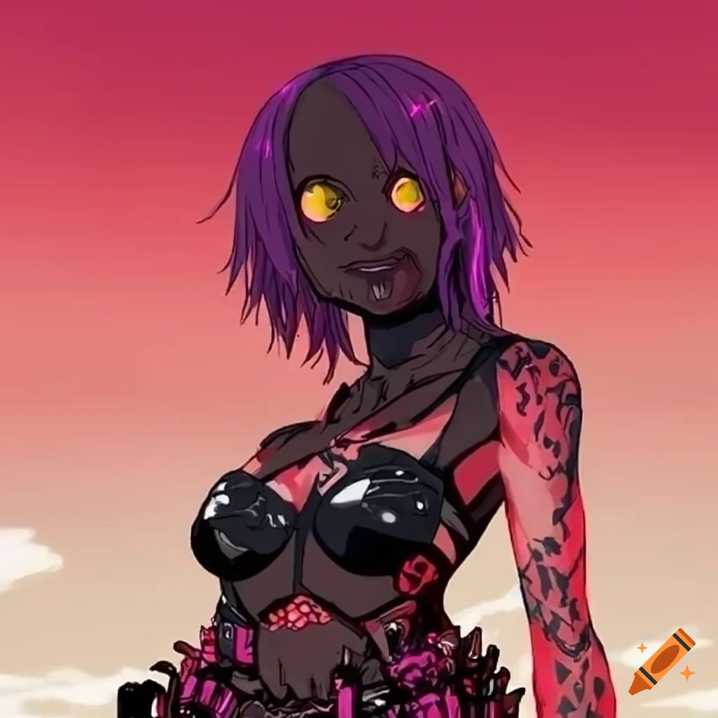 cyberpunk anime image of a extraterrestrial bigfoot