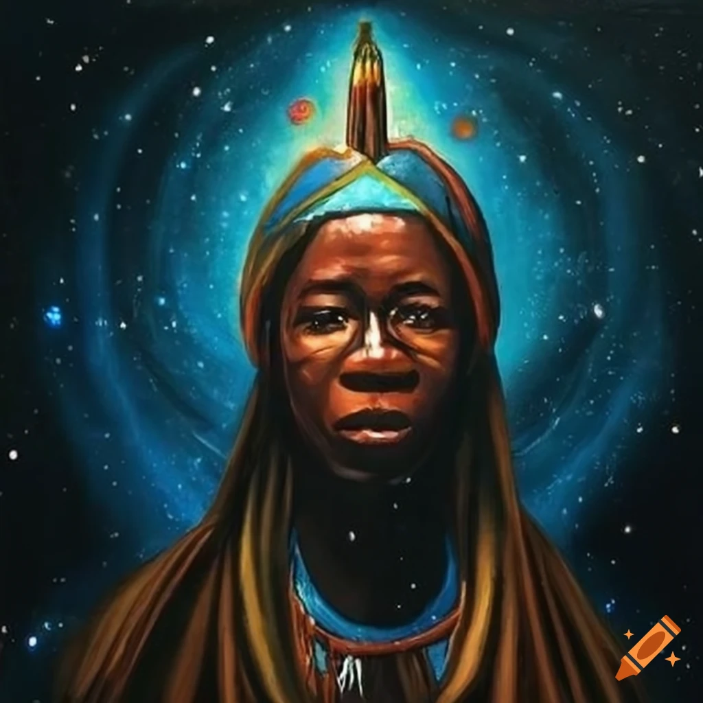 painting of wise men observing a cosmic entity