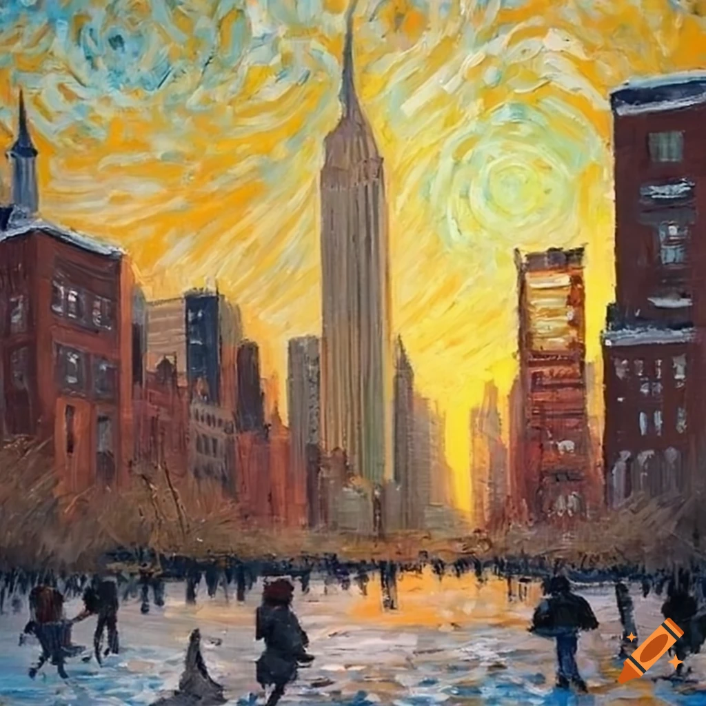 New york city skyline in van gogh style on Craiyon