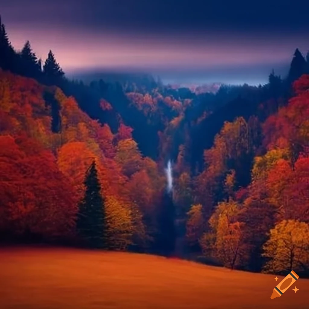 Hauntingly beautiful autumn landscape