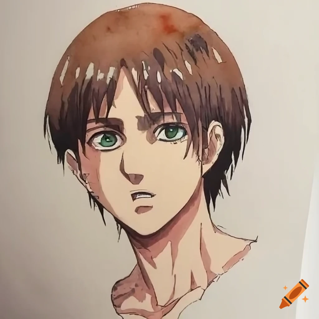 Digital art of eren yeager on Craiyon