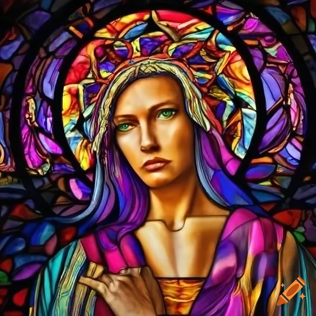 Stained glass with mesmerizing colors