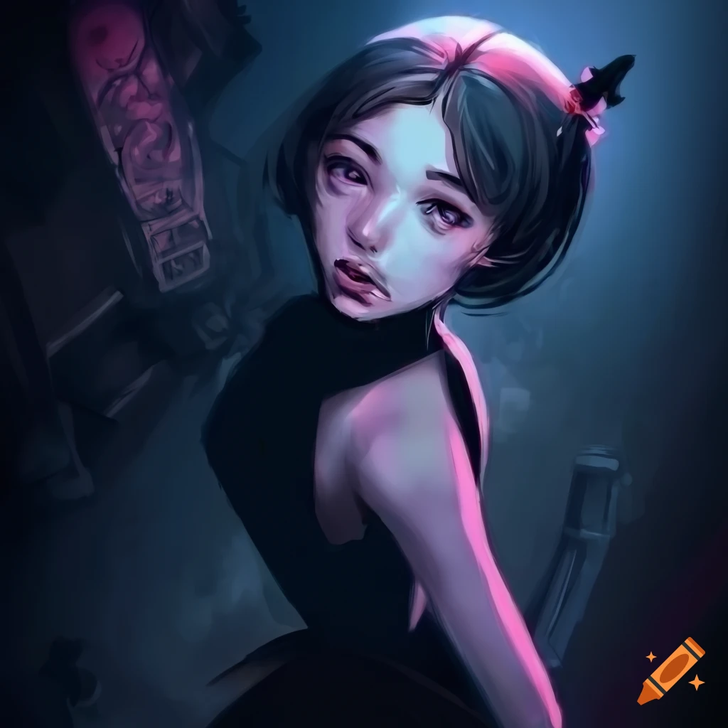 elegant ballerina in black tutu
