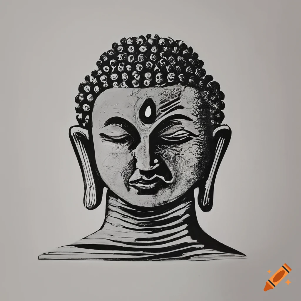 Buddha Face Art Drawing by Saurabh Kumar - Fine Art America