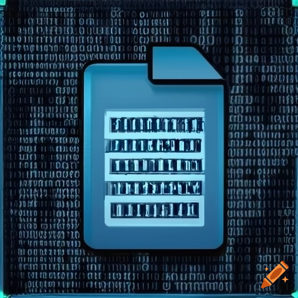 Binary digital file icon on Craiyon