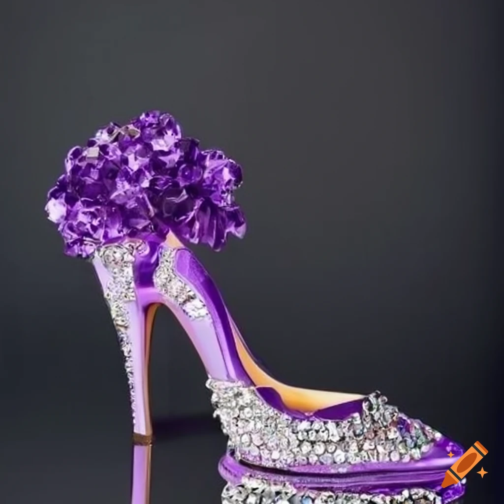 D'Orsay Cut, Ivory Silk Crystal & Pearl Studded Heels