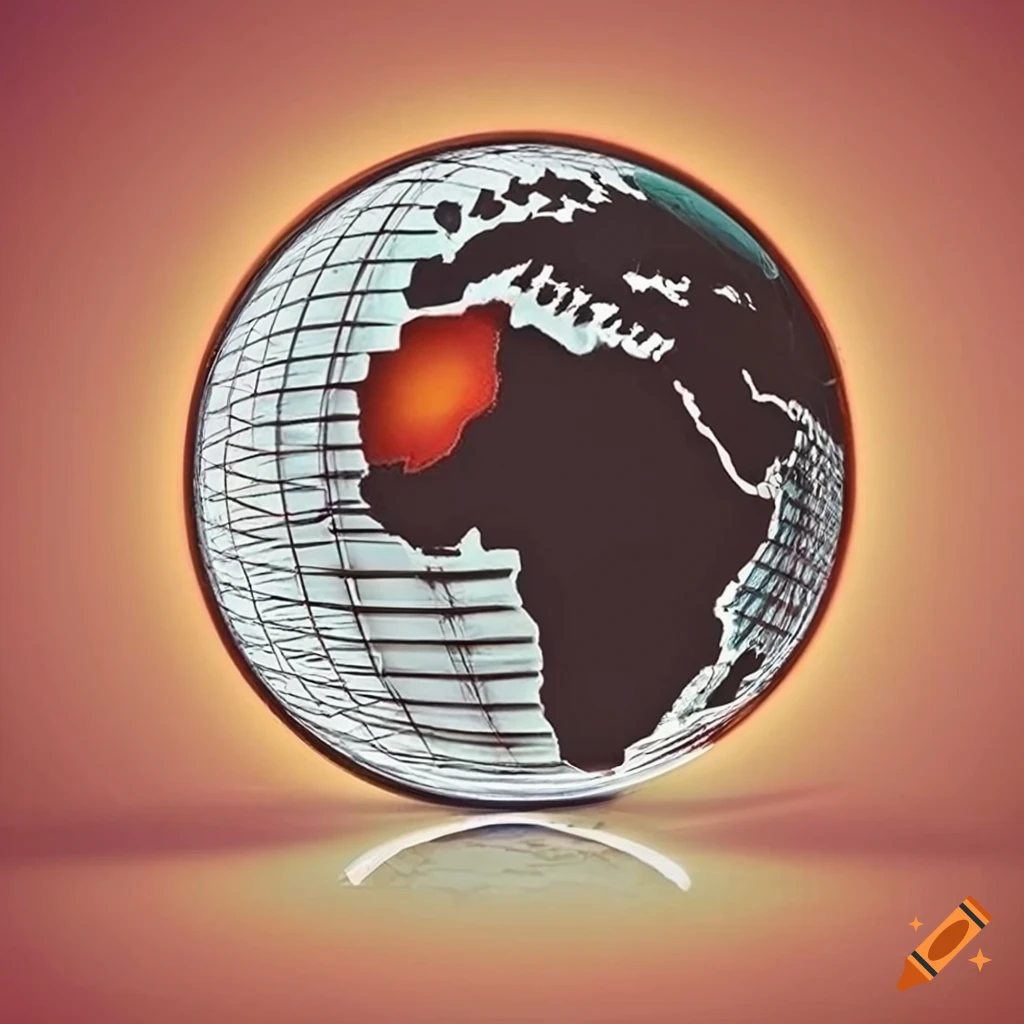Logo design with a globe emphasizing Africa and musical notes on Craiyon, image size:1024x1024