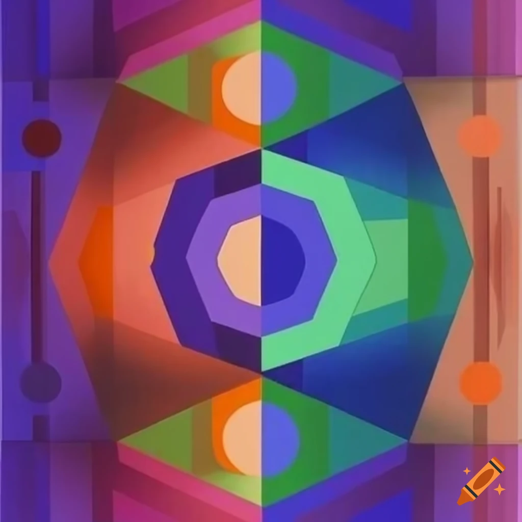 geometric surrealistic artwork by Victor Vasarely