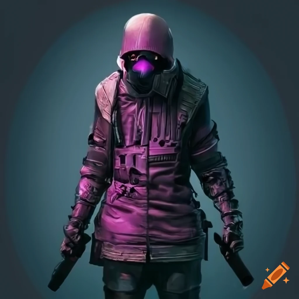 cyberpunk image of a man holding guns