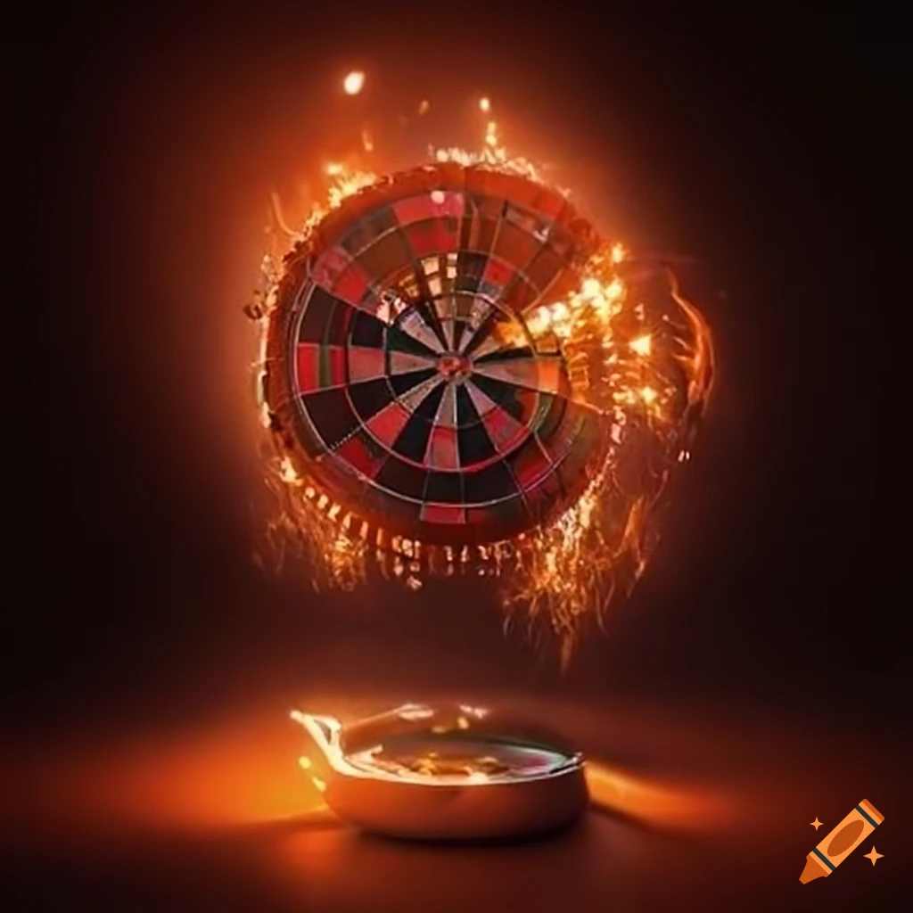 Image of a fiery dart on Craiyon