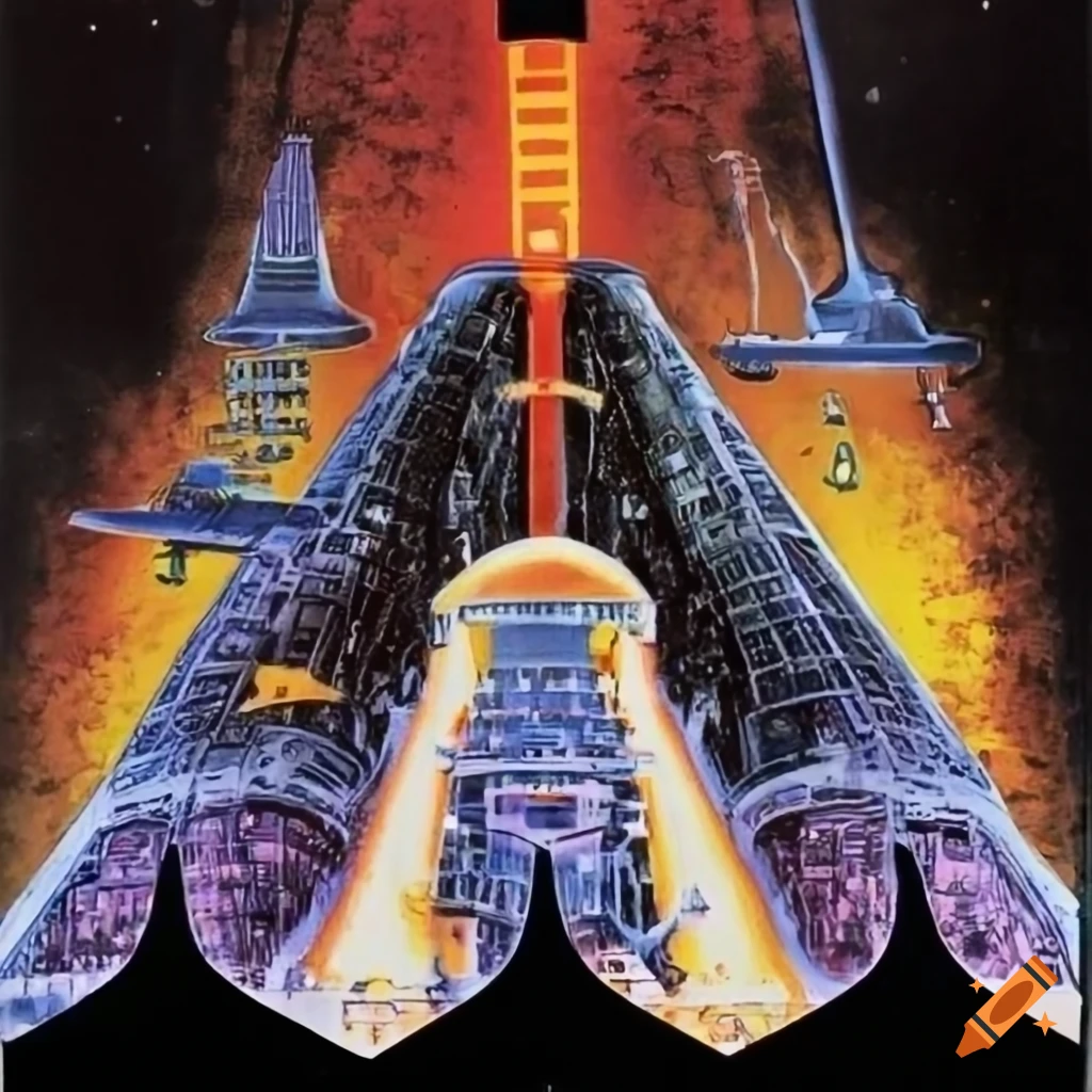 Poster for a futuristic utopian science fiction movie "in the future we