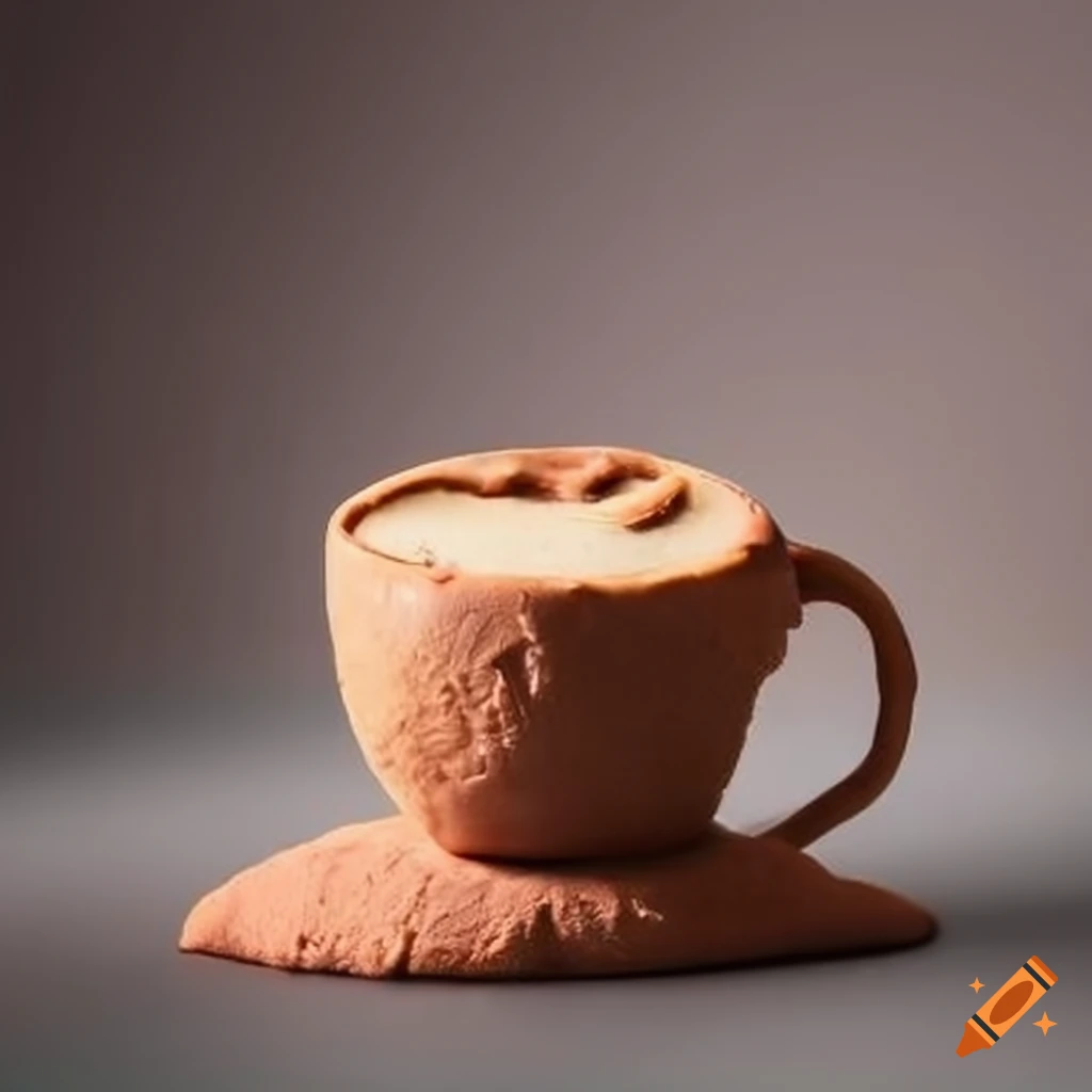 Edible coffee cup made of dough on Craiyon