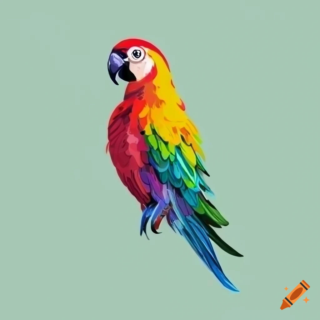 Beautiful Exotic Bird Red Macaw Parrot Watercolor Sketch Isolated On White  Background Stock Illustration - Download Image Now - iStock