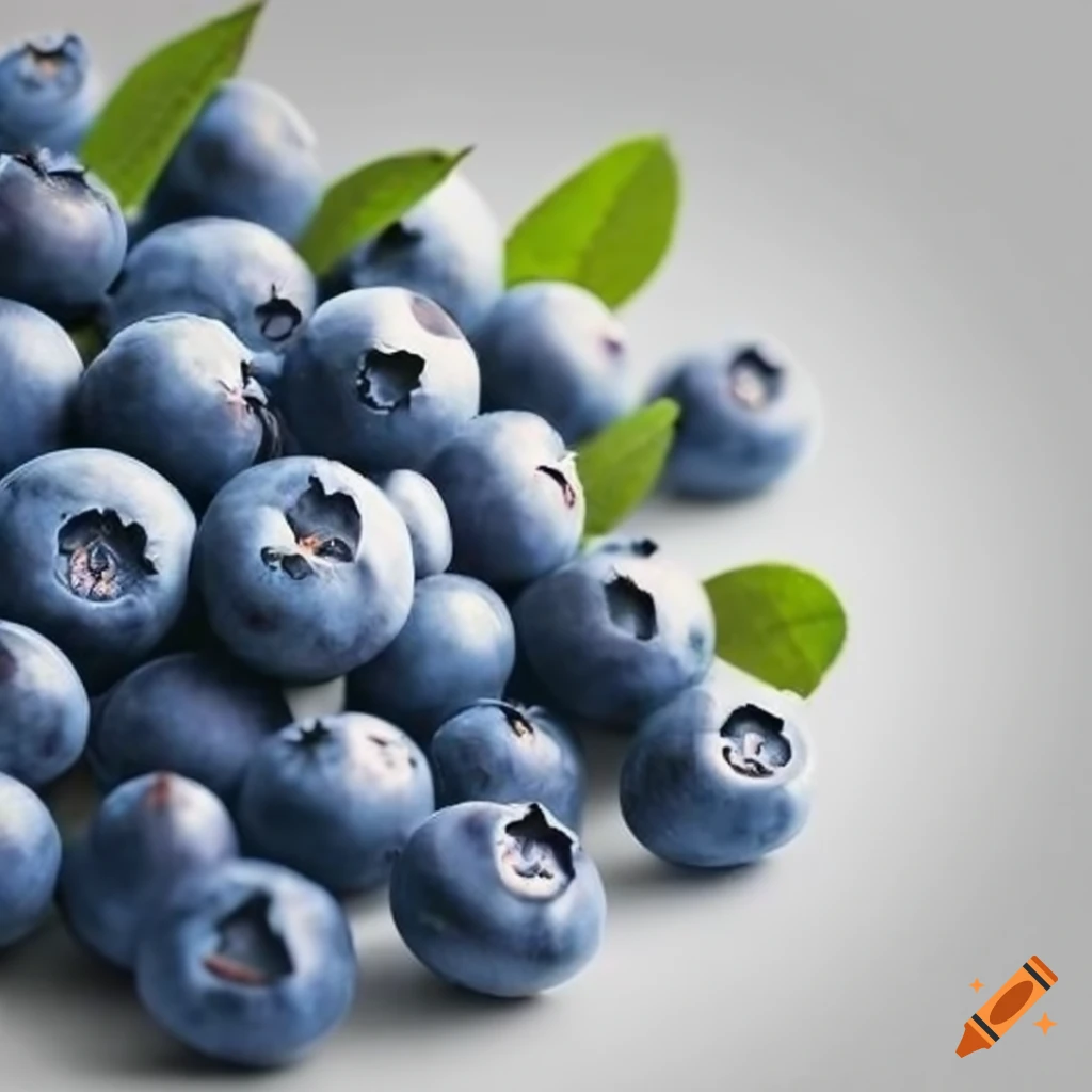 white background with blueberry label