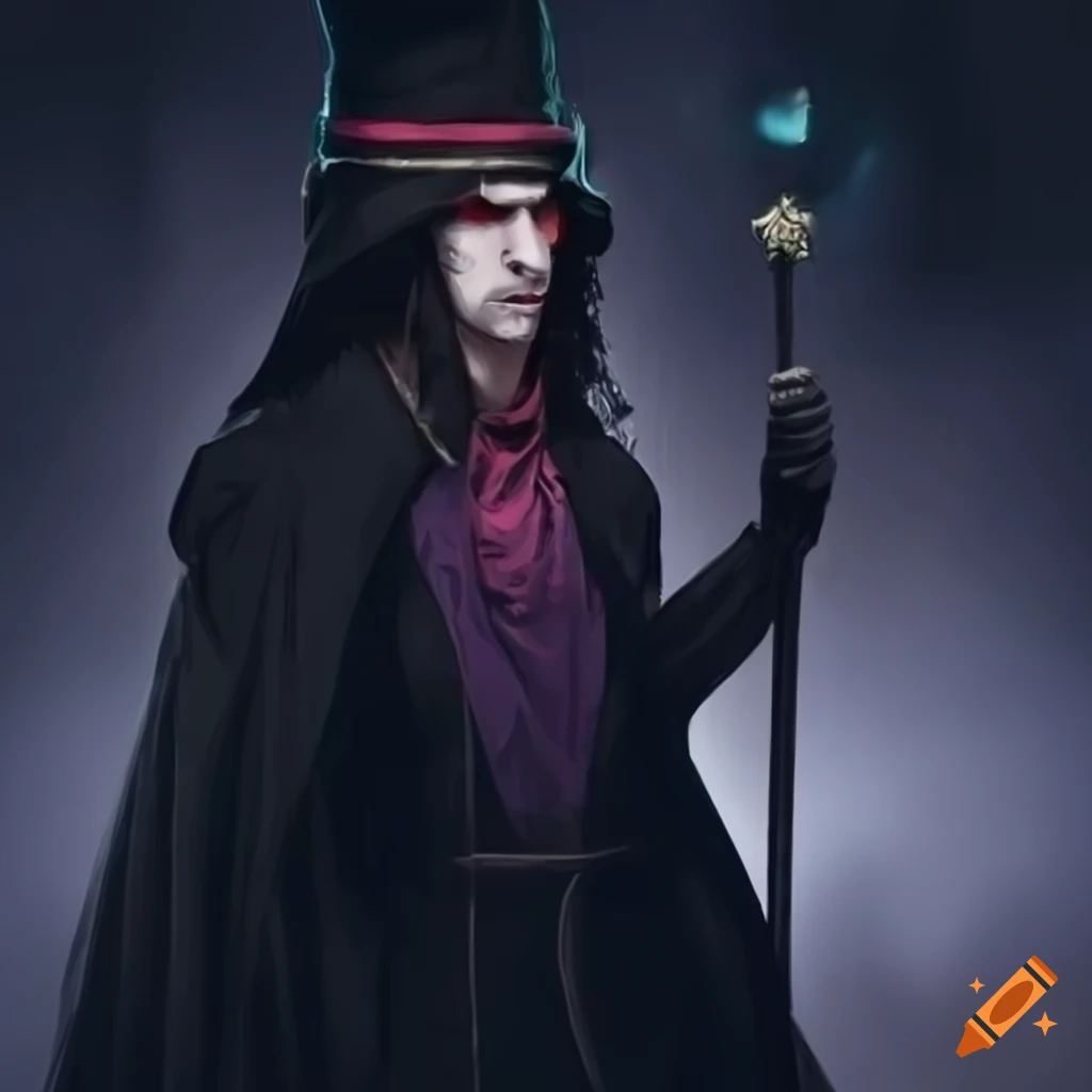 image of a dark magician with a scepter