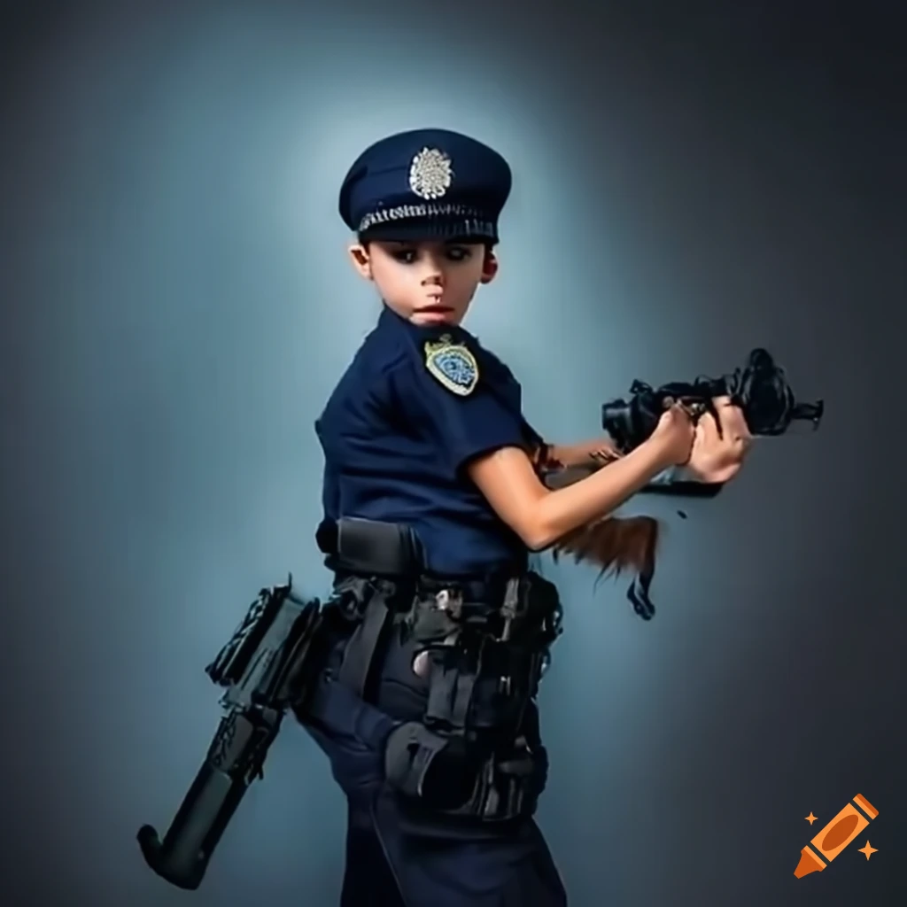 Police officers detaining a person on Craiyon