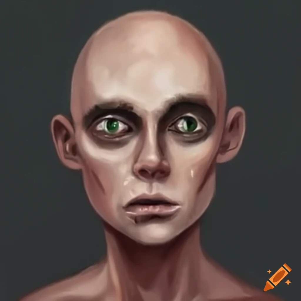 Image of a unique humanoid with alien-like features