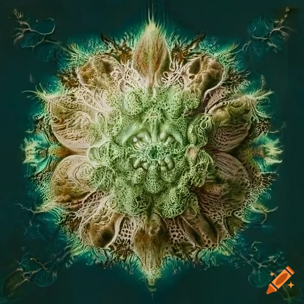 seamless moss texture by Ernst Haeckel