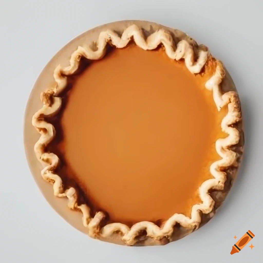 Delicious Pumpkin Pie On A White Background