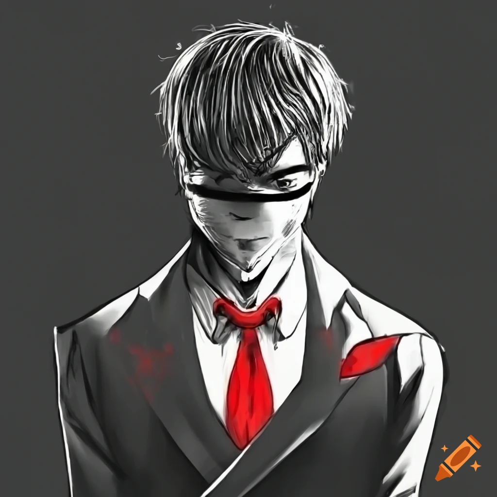 logo of a stylish gentleman with a red tie