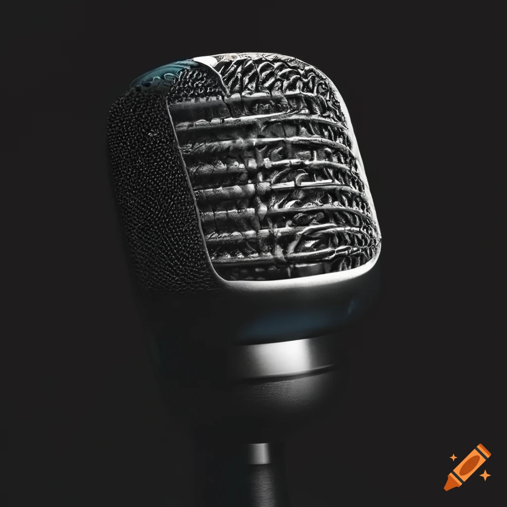 professional microphone with 'de.podcasts' logo
