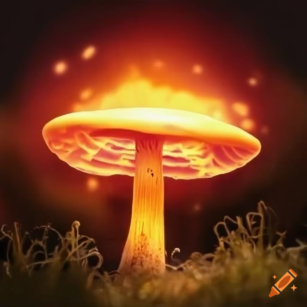 image of a mushroom-shaped sun plasma
