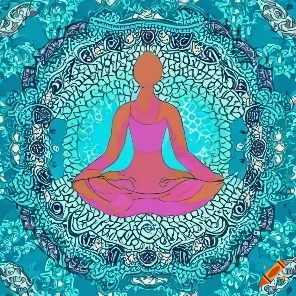 10 Bundle Women Yoga Pose Line Art Meditation Namaste