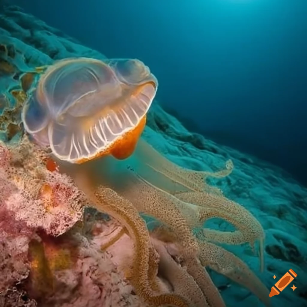 translucent sandbed sifters in the ocean floor