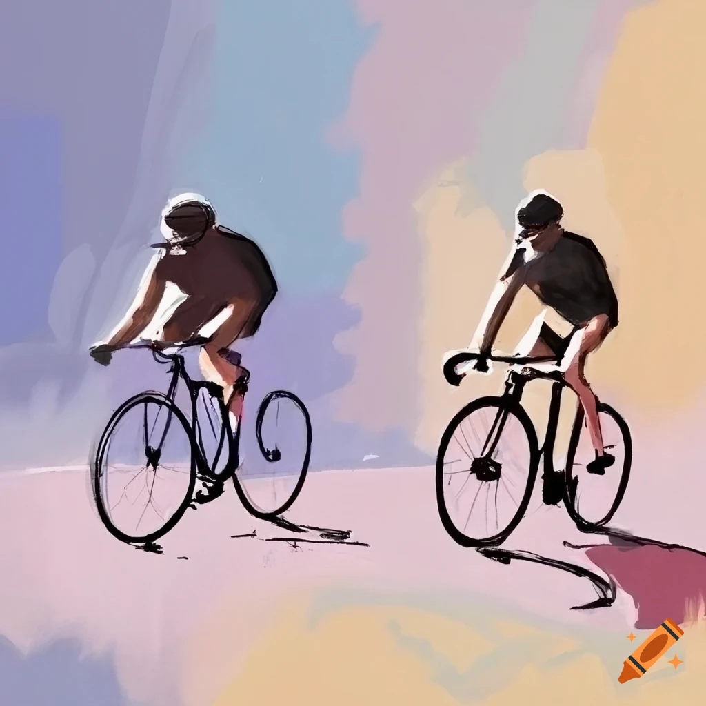 summer-pastel-illustration-of-two-cyclists-on-craiyon