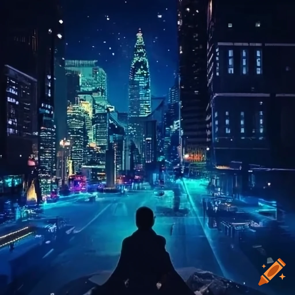 Lyrics about city lights and desire on Craiyon