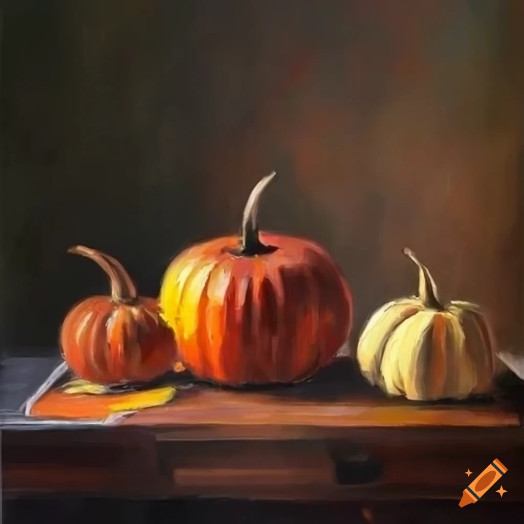 Fall themed still life painting