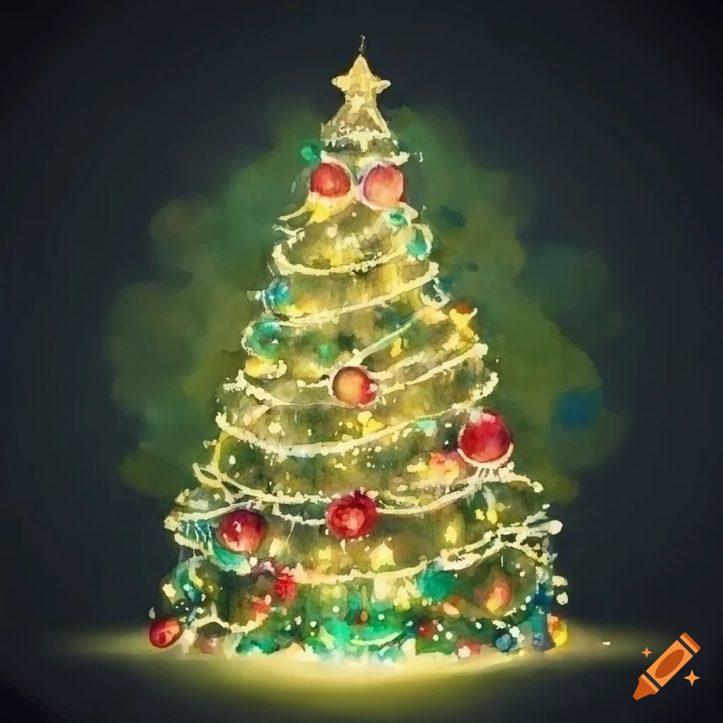 Watercolor Of A Decorated Christmas Tree On Craiyon watercolor-of-a-decorated-christmas-tree-on-craiyon