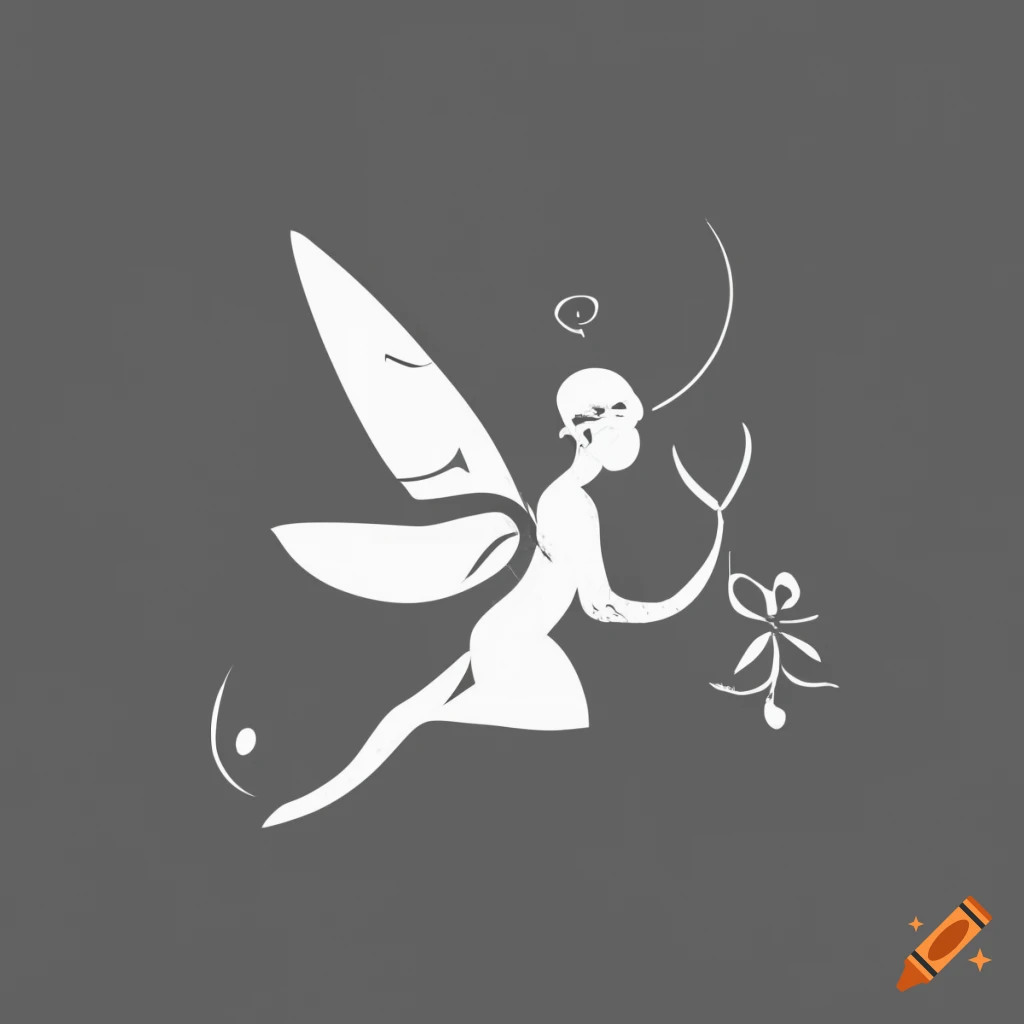 minimalistic logo with a fairy symbol