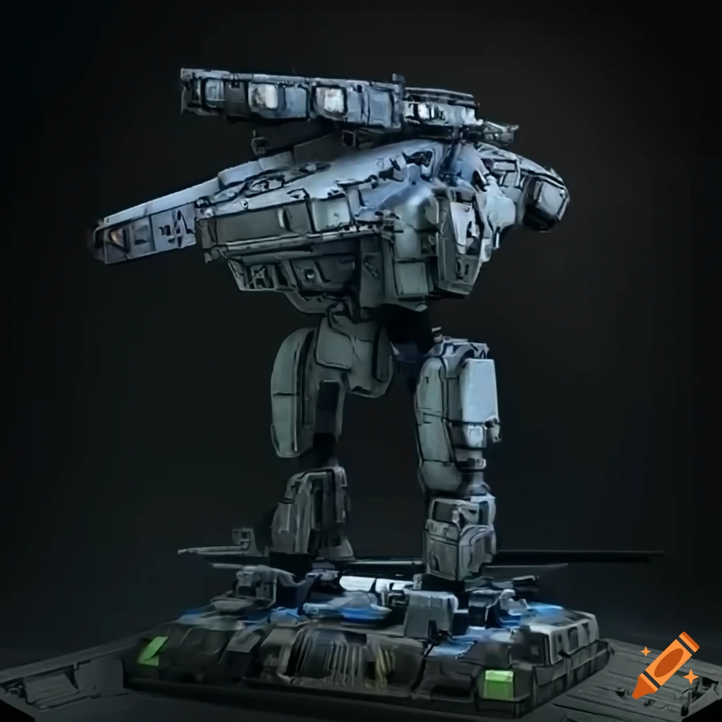 light Armoured Mech standing near the ocean