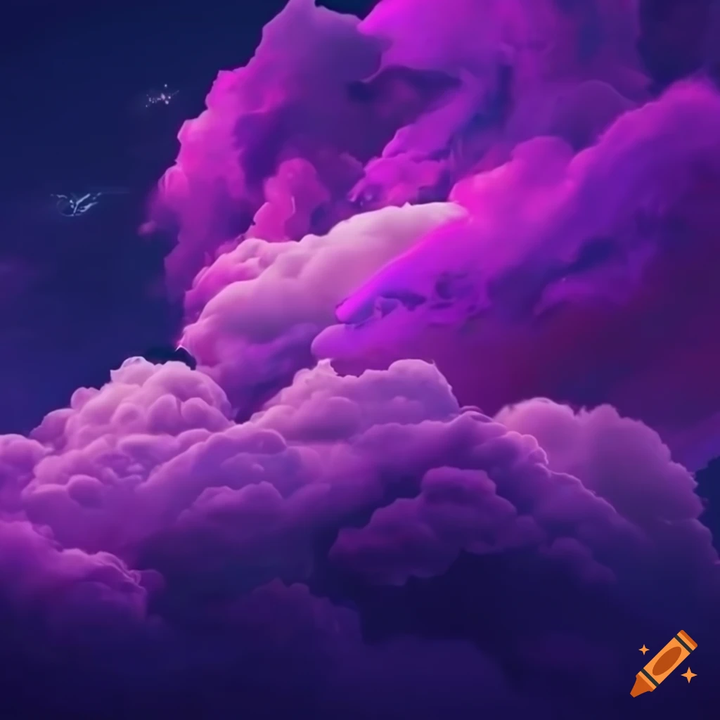 Purple cyberpunk clouds on Craiyon