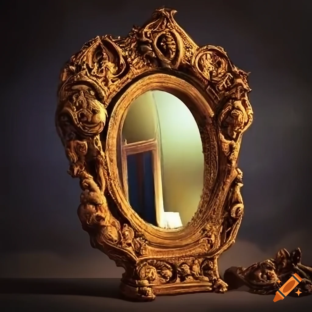 Ancient magical mirror on Craiyon