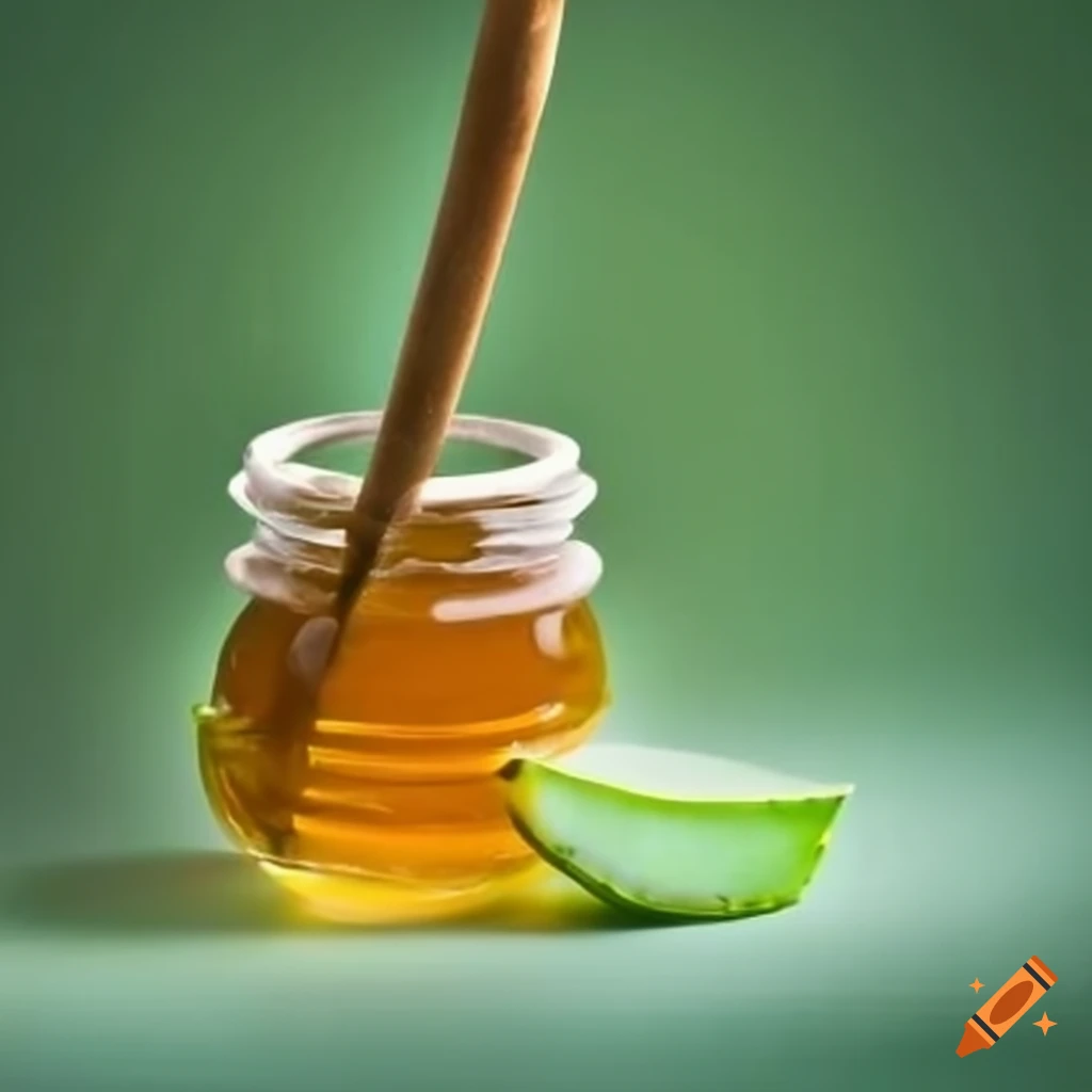 Image of aloe vera and honey on craiyon
