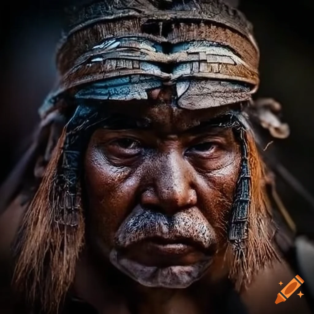illustration of Mapuche as a samurai
