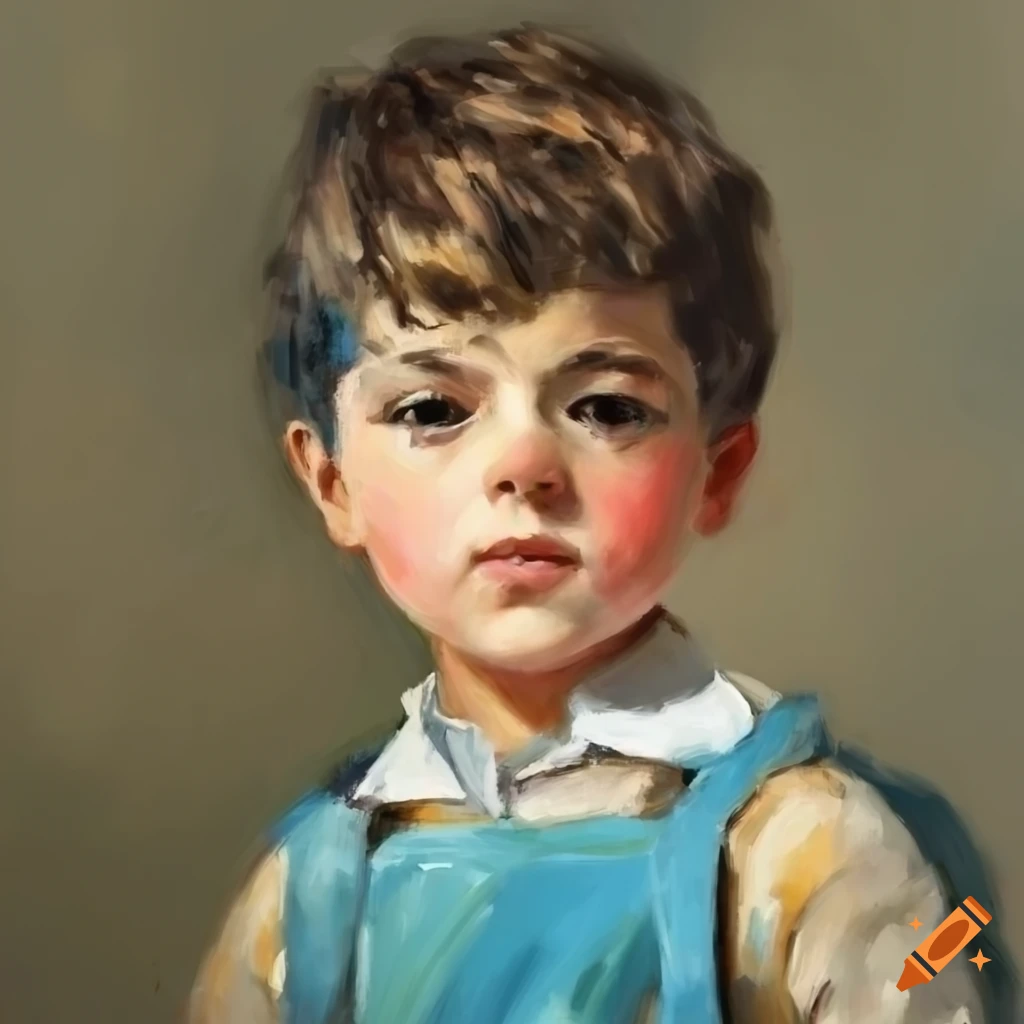 realistic-portrait-of-a-6-year-old-child-in-sorolla-style-on-craiyon