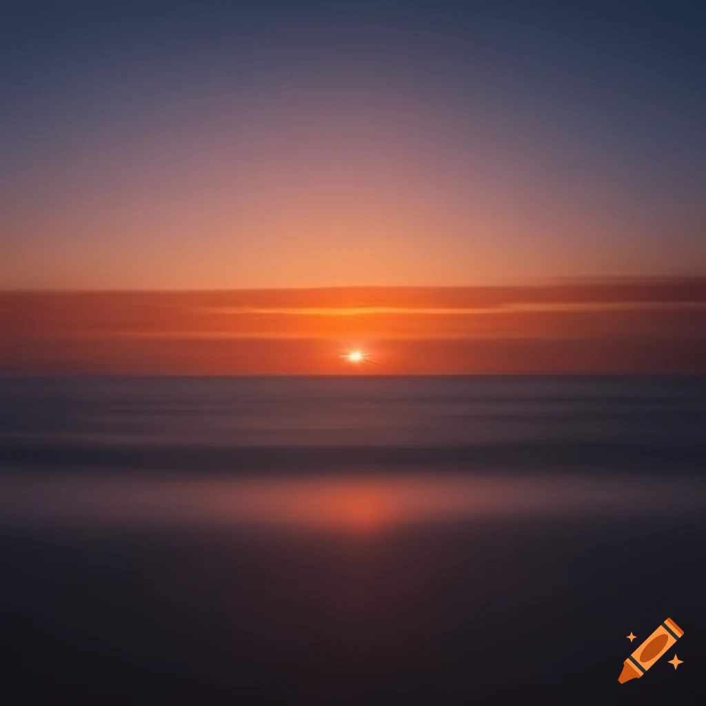 sunset over a tranquil landscape