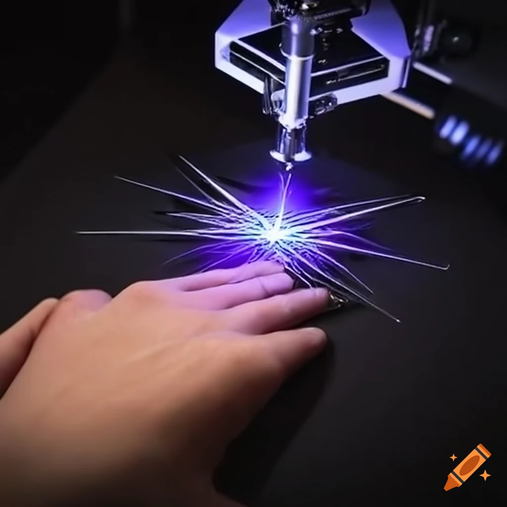 laser engraving machine creating sacred geometry