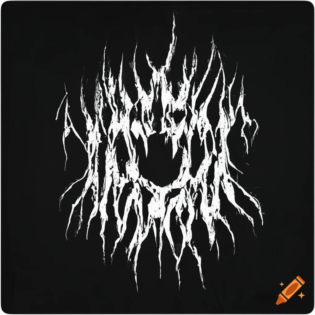 haunting smile on black background band logo