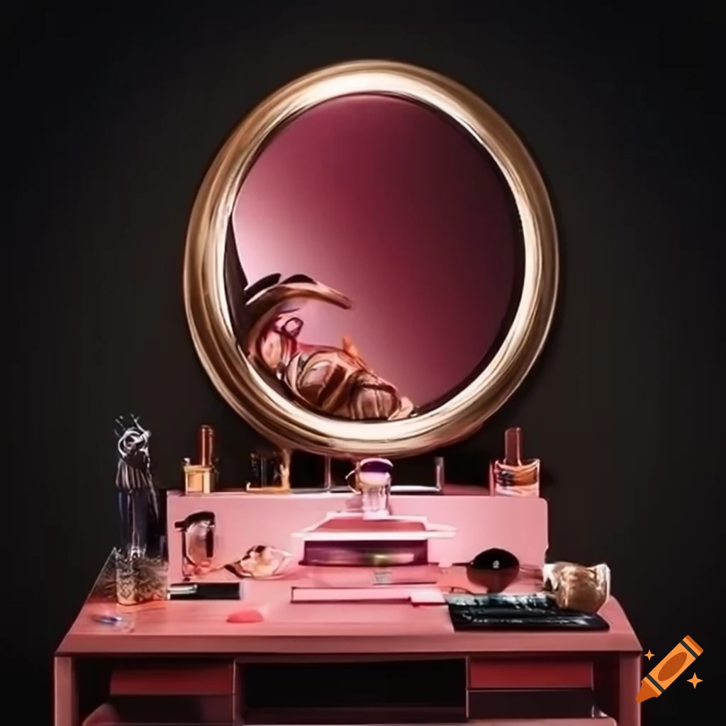 Stylish makeup desk on Craiyon