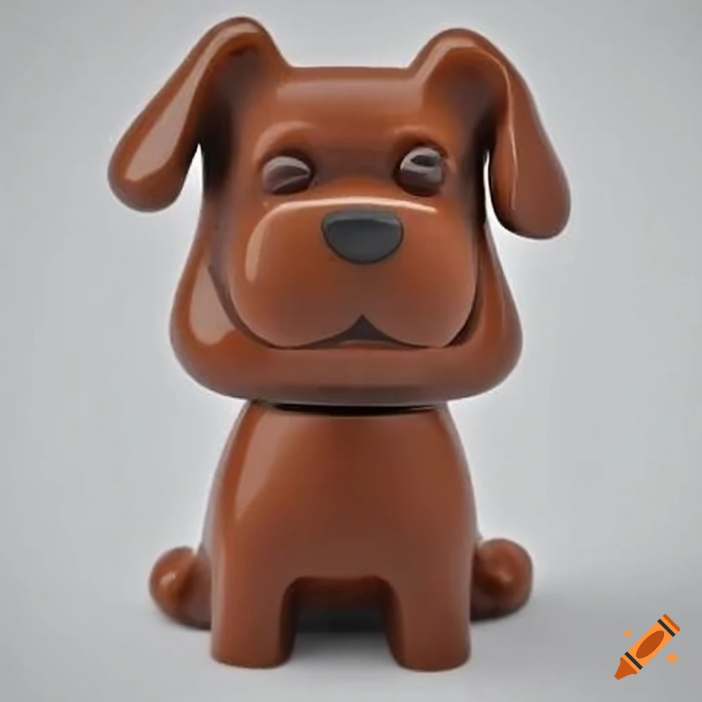 Lip balm shaped like a brown dog on Craiyon