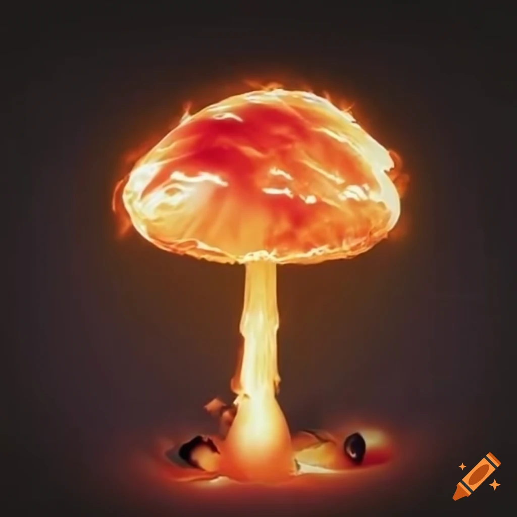 plasma resembling a burning mushroom