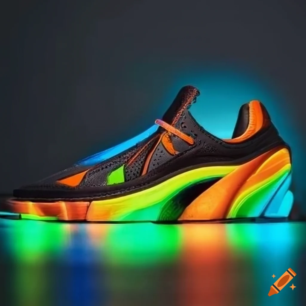 Colorful futuristic sneaker on Craiyon