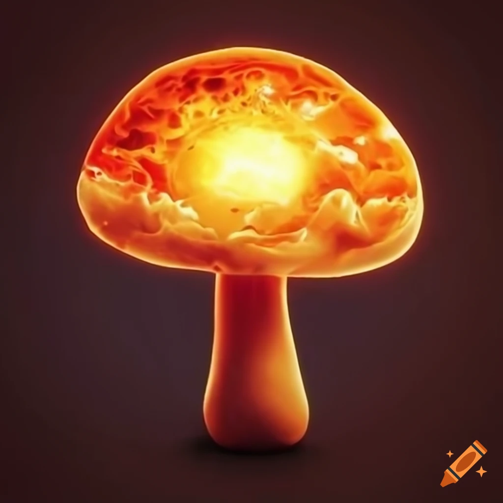 plasma resembling a burning mushroom in the sun