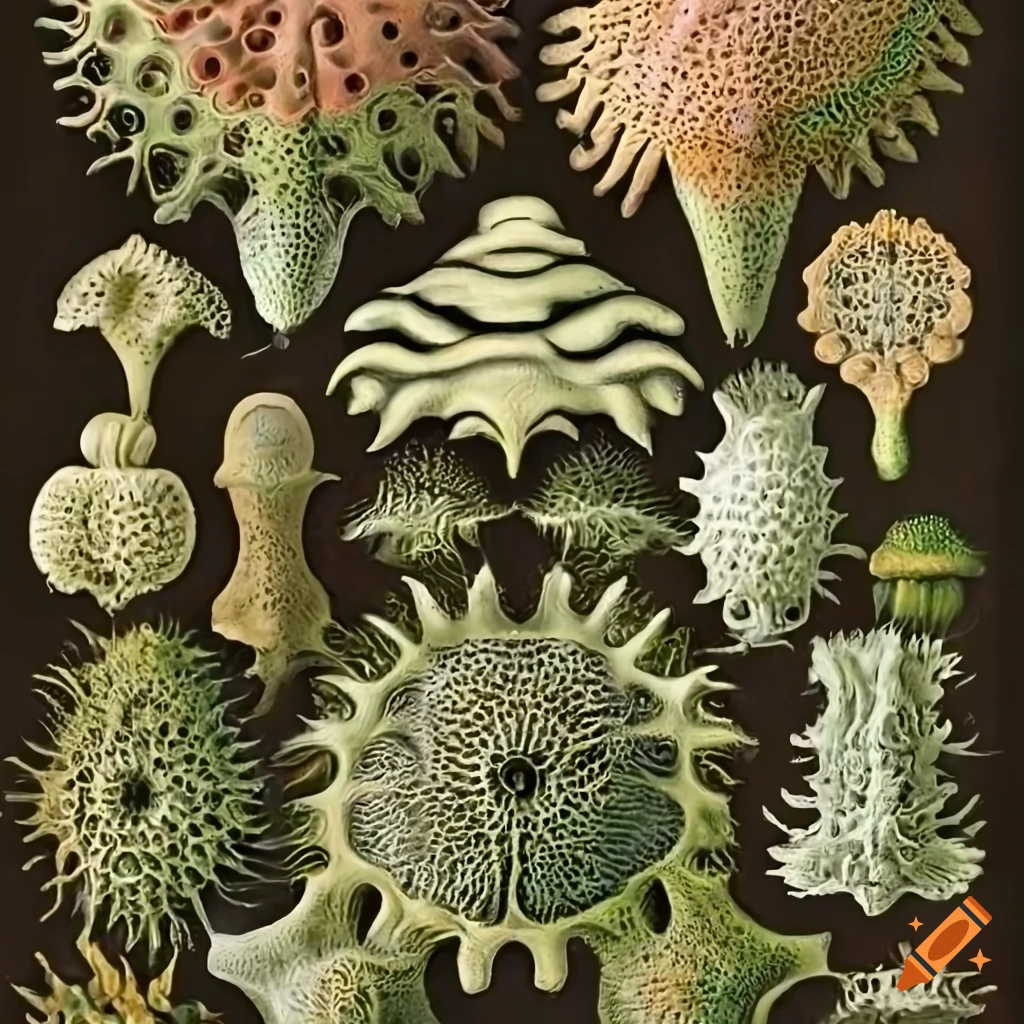 seamless moss texture by Ernst Haeckel